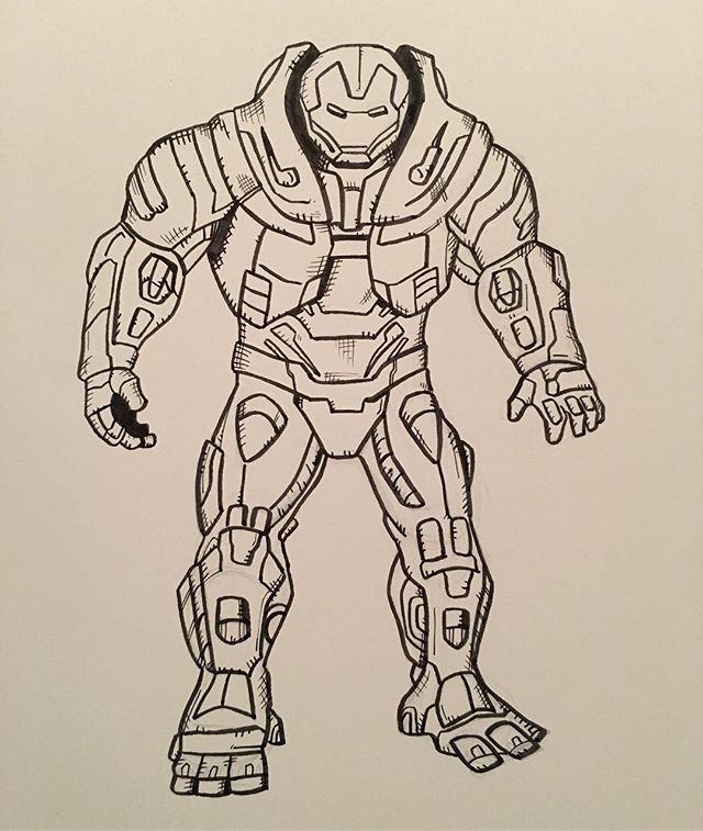 ironman hulkbuster sketch on Behance